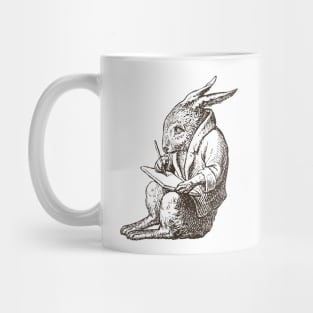 Writer Rabbit Hand Drawn Mug